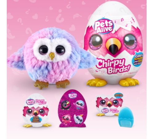 zuru pets alive 9537z Интерактивная игрушка "chirpy birds"