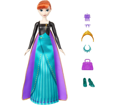 disney princess hxd27 setul de joc "spin reveal: frozen anna"