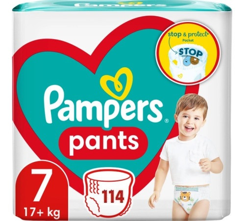 pampers pants 7 (17 кг+) 114 шт.