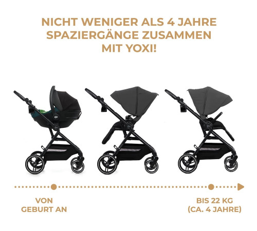 kinderkraft carucior yoxi gri