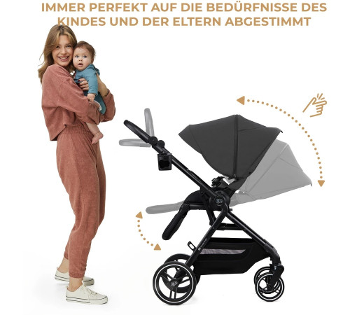 kinderkraft carucior yoxi gri