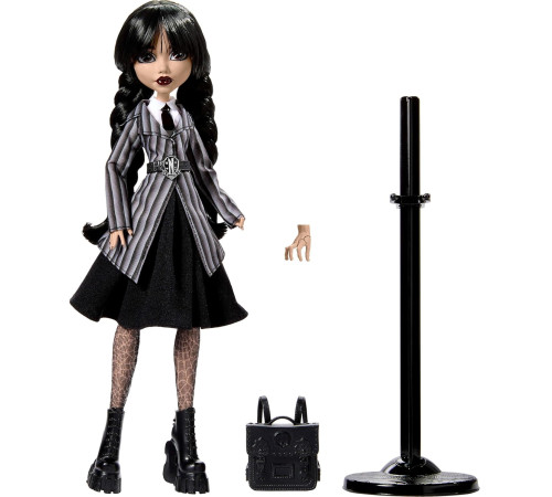 monster high wednesday hxj04 păpușă de colecție "wednesday addams" în forma "nevermore academy"