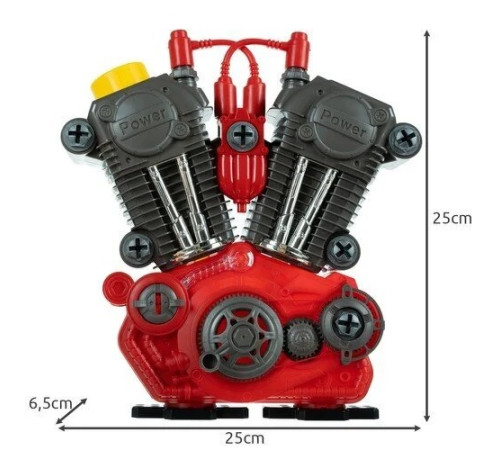 tuff tools 52006lt set de joc "build a motor" cu efecte de sunet și lumină