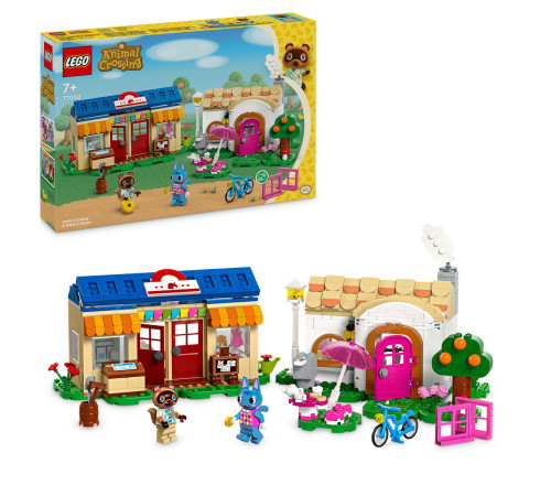 lego animal crossing 77050 constructor "nook`s cranny si casa lui rosie" (535 el.)