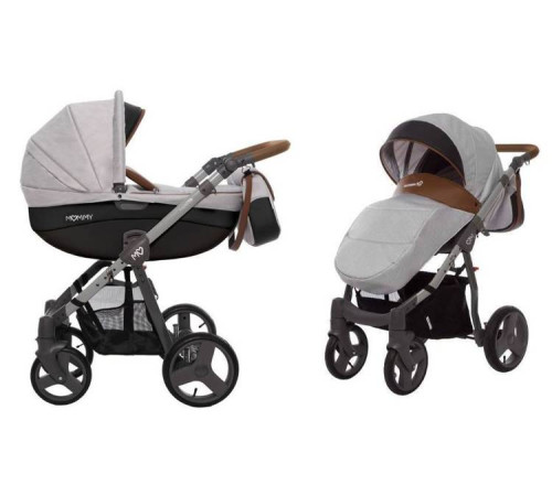 babyactive cărucior 2 în 1 mommy classic gray star