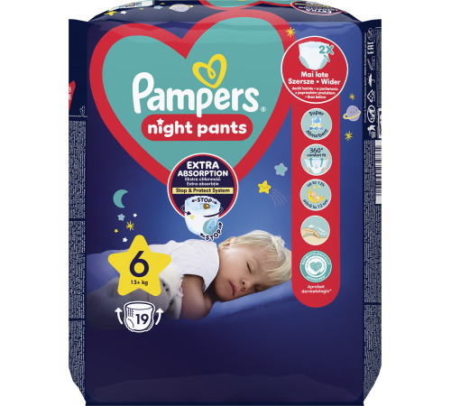 pampers pants night 6 (15+ кг.) 19 шт.