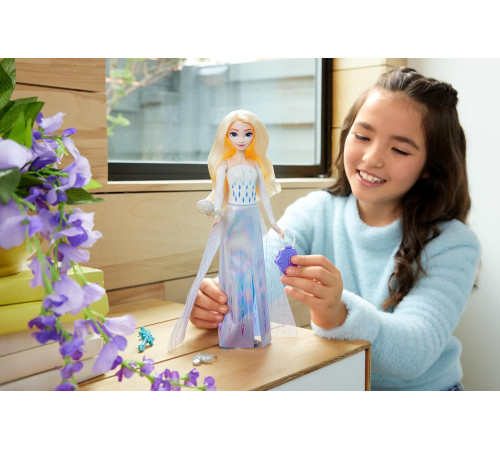 disney princess htg25  setul de joc "spin reveal: elsa, frozen"