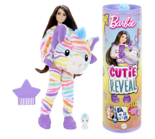 barbie hrk39 Кукла "cutie reveal: Зебра" 