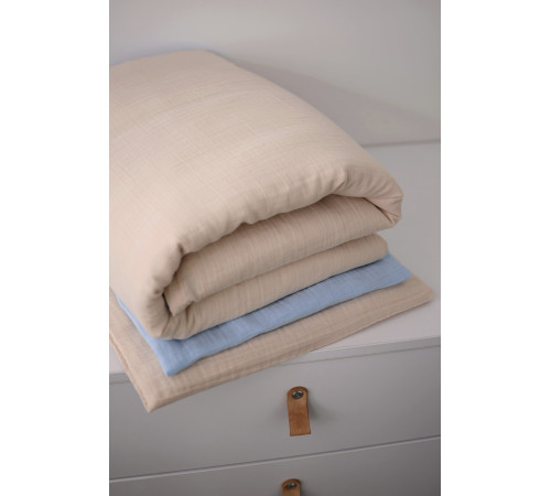 veres 153.7.02 lenjerie de pat „muslin blue-beige” (3 buc)