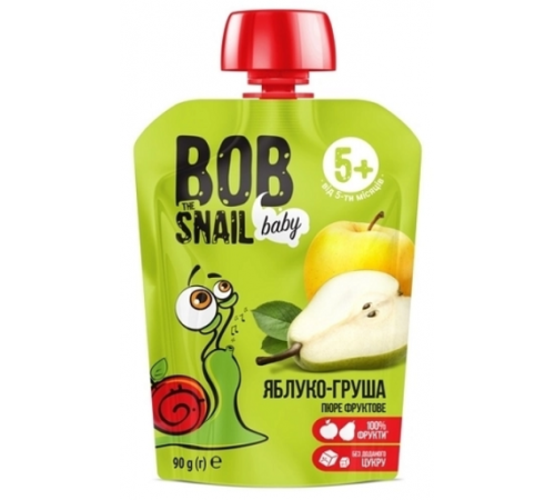 bob snail Пюре Яблоко-Груша (5 м+) 90 гр.