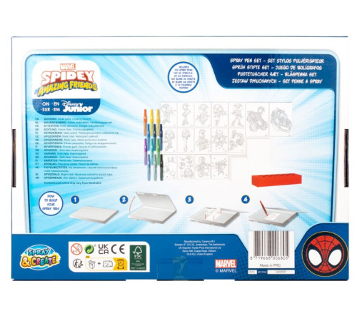 canenco sp22368 set pentru desen cu un pix cu aerosoli "spider-man"