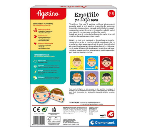 as kids 1024-50911 joc educativ agerino "emotiile pe fata mea" (ro)