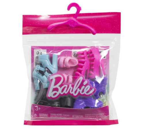 barbie hwv71 set pantofi barbie (5 perechi)