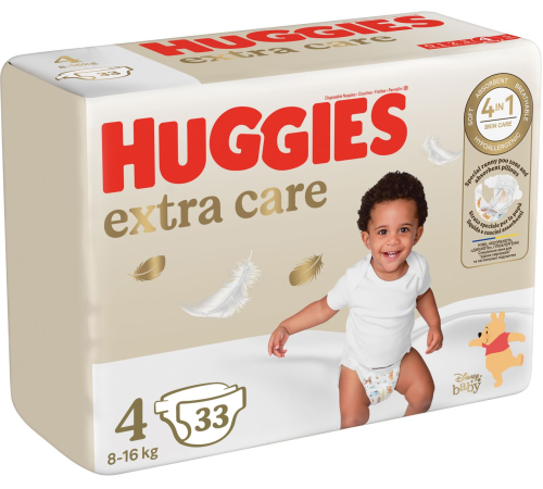 huggies extra care 4 (8-16 kg.) 33 buc.