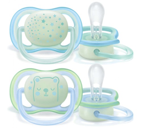 avent scf376/11 suzera din silicon "ultra air night" (0-6 m) 2 buc.