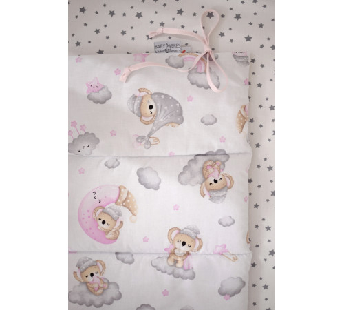 veres 222.01.1 lenjerie de pat "sleepy moon pink - 2" (6buc.)