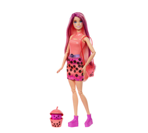 barbie htj22 păpușă "pop reveal: bubble-ti mochi mango"