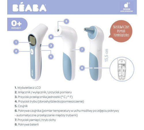 beaba 3581 termometru digital cu infraroșu "thermospeed"