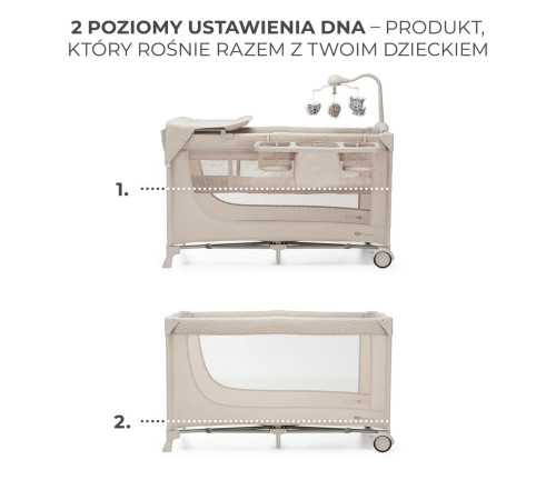 kinderkraft Манеж с аксессуарами joy2 бежевый