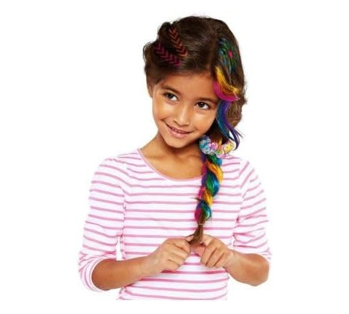 cra-z-art 34050int Набор для создания радужных волос "barbie rainbow tie-dye hair designer"