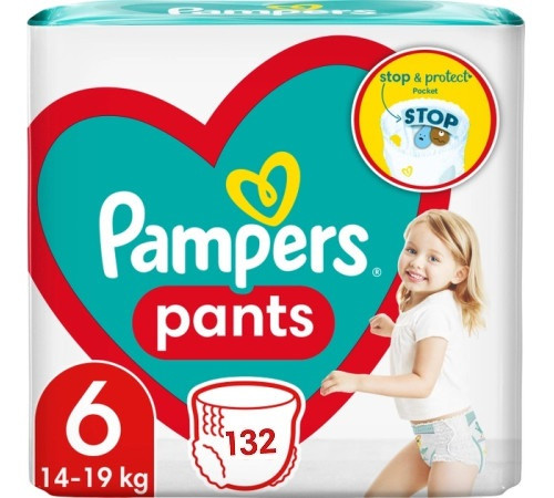 pampers pants 6 (15+ kg.) 132 buc.