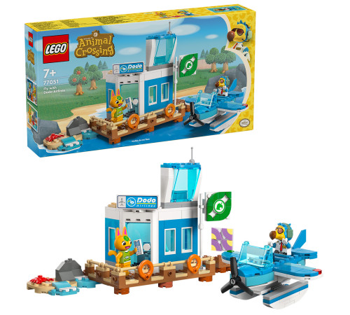 lego animal crossing 77051 constructor "zboara cu dodo airlines" (292 el.)