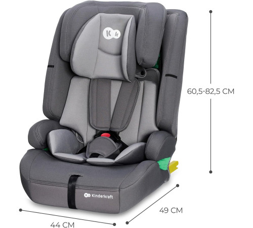 kinderkraft scaun auto "safety fix 2 i-size" kcsafi02gry0000 (76-150 cm.) gri