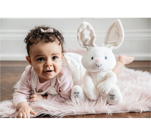 gund 6052939 jucărie interactivă "bunny flora" (30 cm.)