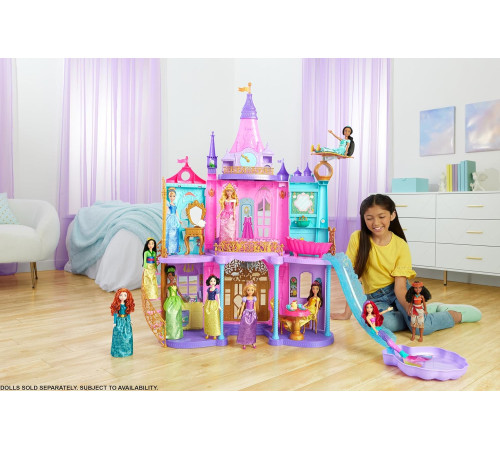 disney princess hlw29 casă de păpuși "castelul de vis" cu 25 de accesorii