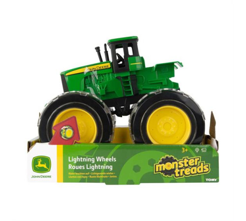 tomy 46434 traktor "monster treads" cu roți roți mari luminoase