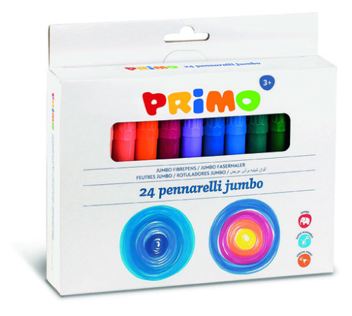  primo Фломастеры моющиеся jumbo 24 цвета (7,6 mm)