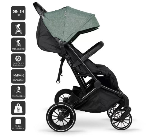 babygo bgo-7903 carucior pentru gemeni "gotwice" verde