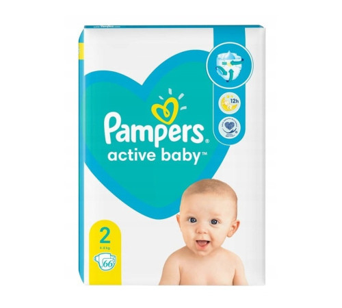  pampers active baby mini 2 (4-8 кг) 66 шт