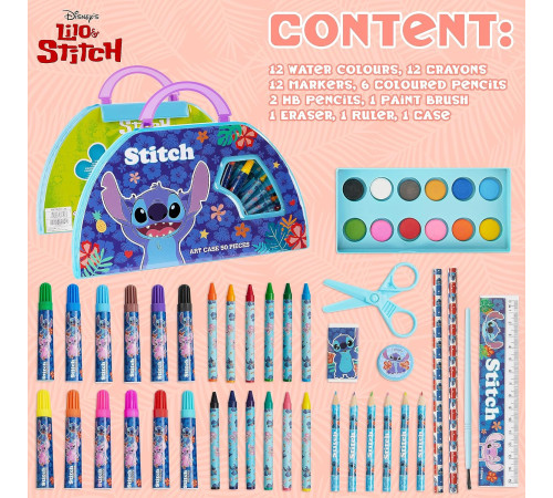 diakakis stc-1112 set de pictura "disney stitch" (50 piese)