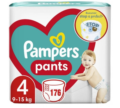 pampers pants 4 (9-15 kg.) 176 buc.