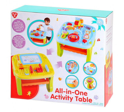 playgo 22263 masa interactiva 2 în 1