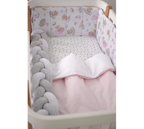 veres 222.01.1 lenjerie de pat "sleepy moon pink - 2" (6buc.)