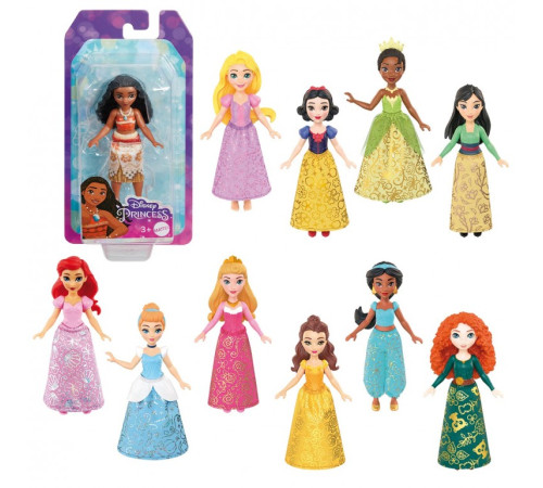  disney princess hpl55 mini-păpușă "prințesă" (in sort.)