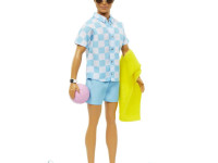 barbie hpl74 papusa ken in costum albastru plaja