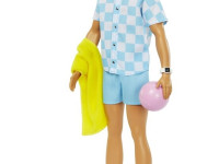 barbie hpl74 papusa ken in costum albastru plaja