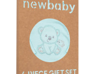 new baby 41164 set de 4 piese pentru nou-născuți "bear" m.50 (0 luni+) albastru