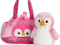 aurora fancy pals 170595f pinguin de pluș într-o pungă (20 cm.)