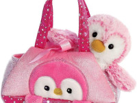 aurora fancy pals 170595f pinguin de pluș într-o pungă (20 cm.)