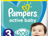 pampers active baby 3 (6-10 кг.) 208 шт.