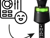 n-gear Портативный беспроводной bluetooth-микрофон для караоке "star mic" starmic100grey графитовый 