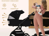 kinderkraft cărucior 2-in-1 yoxi negru