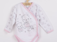 new baby 36706 body cu mâneca lunga bears pink 50cm (nou-născut)