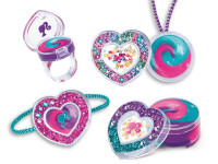 cra-z-art 34068int set de machiaj "barbie sparkling sweet heart lip gloss lockets"