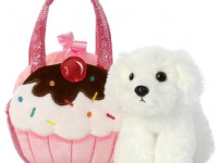 aurora fancy pals 160948f cățeluș de pluș într-o pungă "cupcake" (20 cm.)