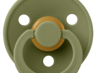 bibs Пустышка круглая латексная color s olive (0-6 м.)